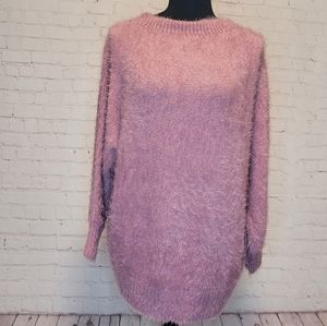 Women's TCEC M/L Crew Neck Pullover Pink Sweater